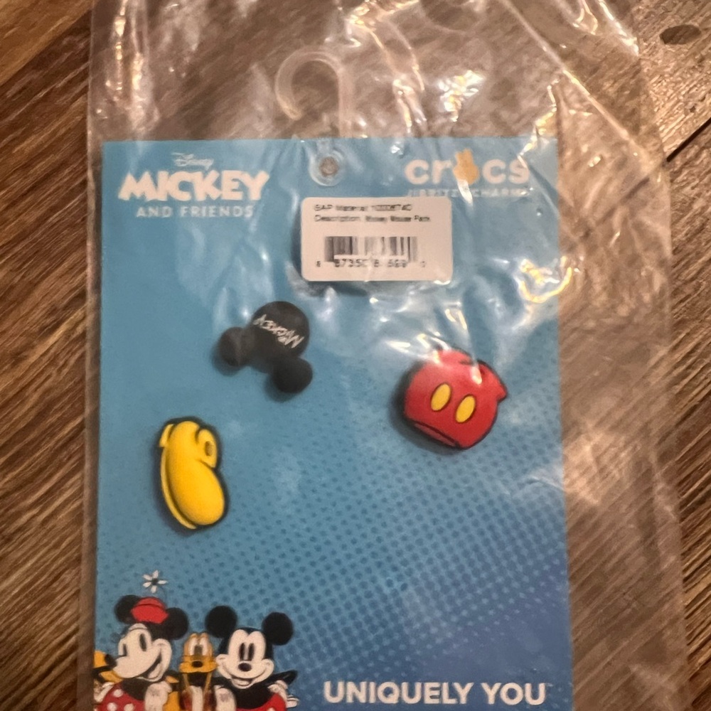 Disney Mickey Mouse Crocs Jibbitz in Red, Yellow, Black